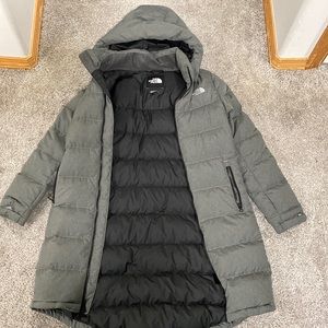 The North Face Puffer Jacket with Detachable Hood Grey
